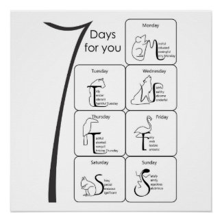 possitive words for your 7 days poster