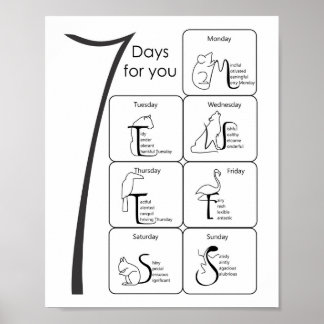possitive words for your 7 days poster