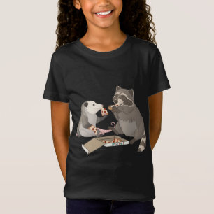 Possum and Racoon eating pizza T-Shirt