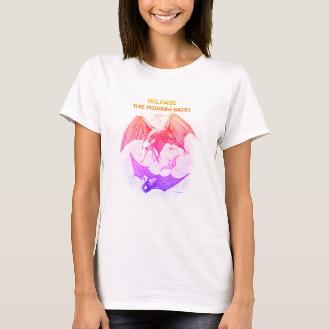 Possum Bats Rainbow in Women's T-Shirt (Front)