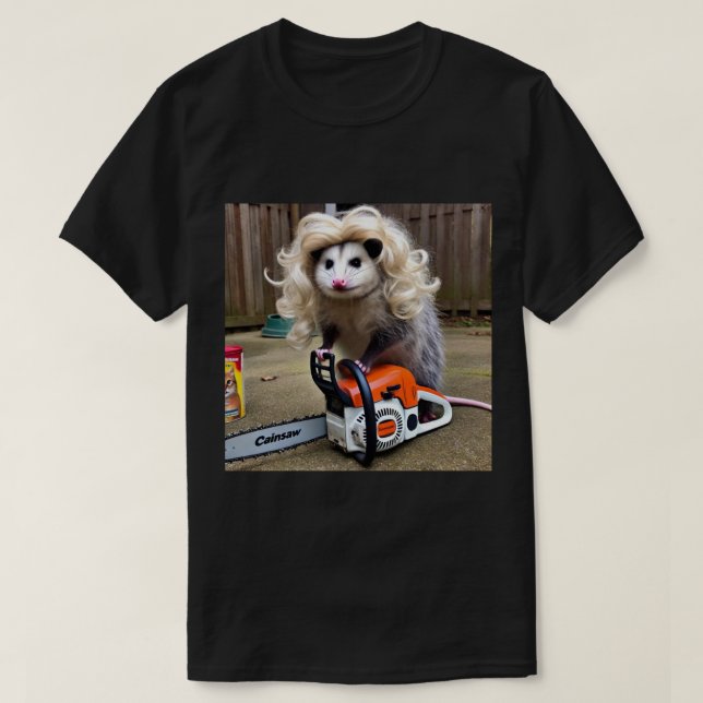 Possum Chainsaw Massacre featuring Marsupial Monro T-Shirt (Design Front)