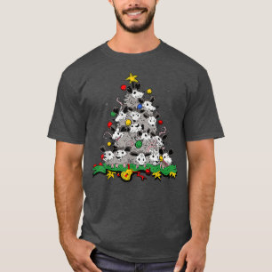 Possum Christmas Tree Ornament Decor Opossum Lover T-Shirt