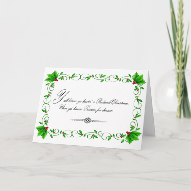 Possum Dinner Christmas card (White) (Front)