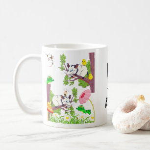 Possum Frog Floral Chicks Mug