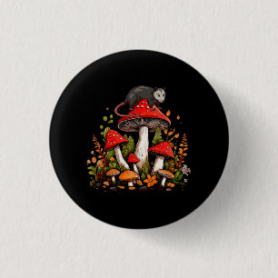 Possum Mushroom Cottagecore Aesthetic Opossum Whis 3 Cm Round Badge