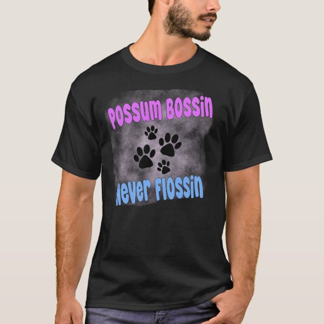 possum opossum funny trash meme street cat  T-Shirt (Front)
