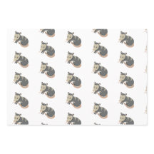 Possum Opossum Rose Floral Gift Wrap Wrapping 