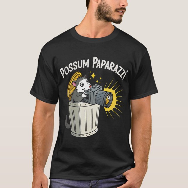 Possum Paparazzi T-Shirt: Funny Night Crawler Tee (Front)