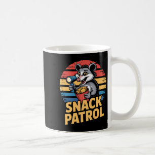 Possum Snacks Patrol With Flashlight And Chips Hum Coffee Mug