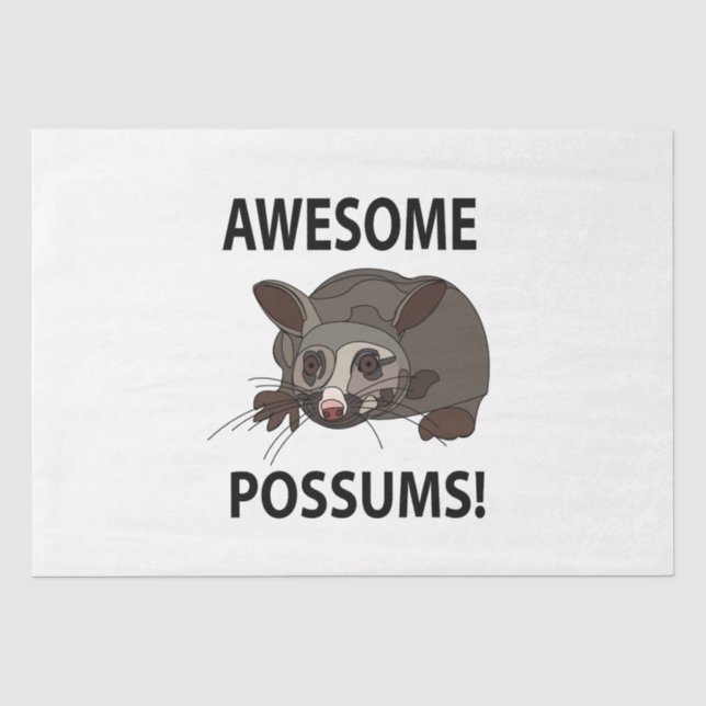 Possums Awesome Funny Possums Tissue Paper (Front)