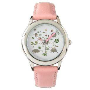 Possums in a Berry Field in White Watch