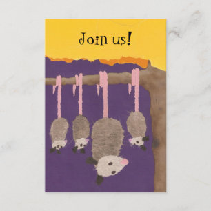 "Possums" invite card