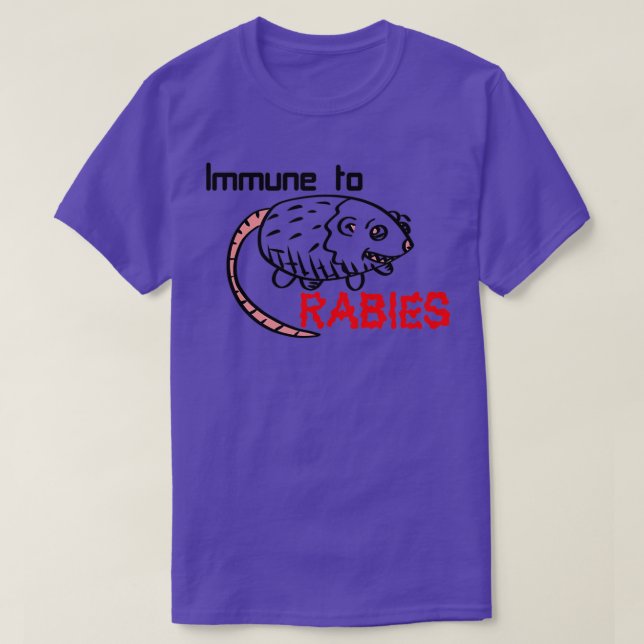 Possums Naturally Immune to Rabies T-Shirt (Design Front)