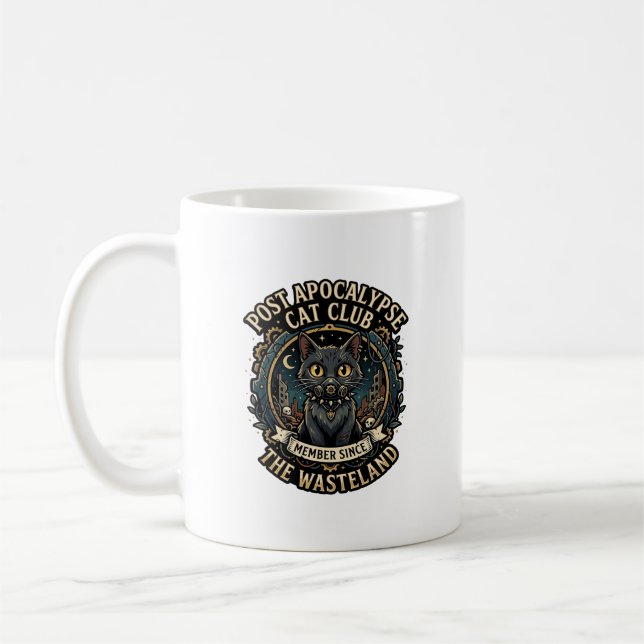 Post Apocalypse Cat Cat Dad Gift Idea - Post Apoca Coffee Mug (Left)