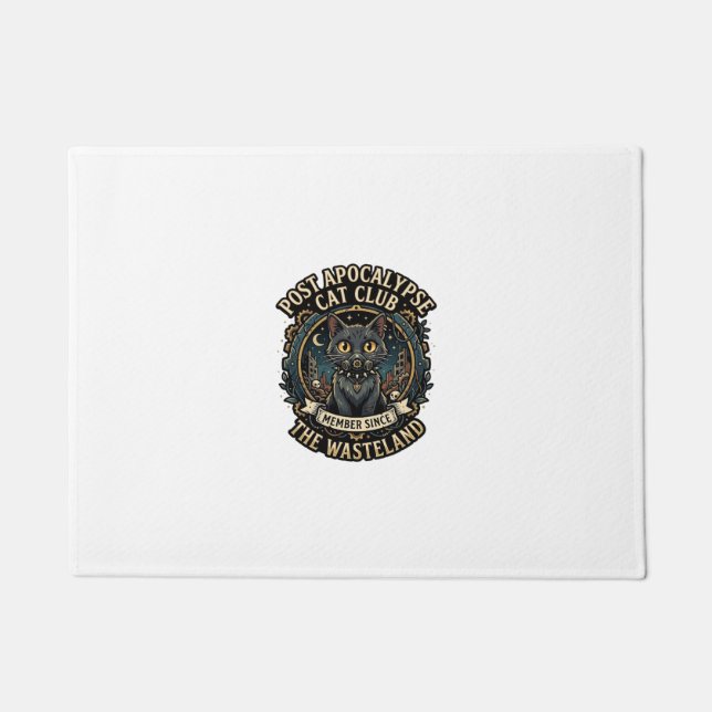 Post Apocalypse Cat Cat Dad Gift Idea - Post Apoca Doormat (Front)