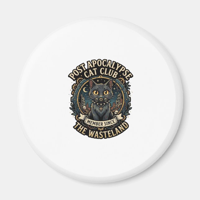 Post Apocalypse Cat Cat Dad Gift Idea - Post Apoca Magnet (Front)