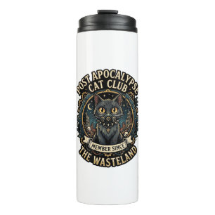Post Apocalypse Cat Cat Dad Gift Idea - Post Apoca Thermal Tumbler