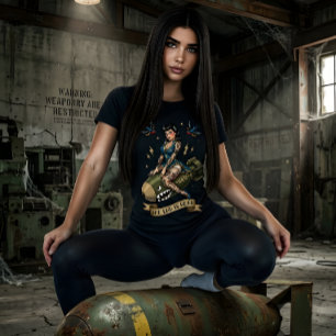 Post-Apocalyptic Atomic Pin-Up Girl Traditional T-Shirt