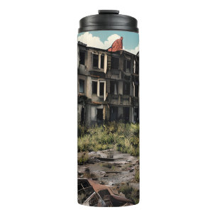 Post Apocalyptic Destruction   Abandoned Buildings Thermal Tumbler