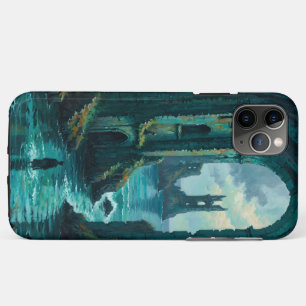 Post-Apocalyptic Flooded Ruins Teal Dystopian iPho iPhone 11 Pro Max Case