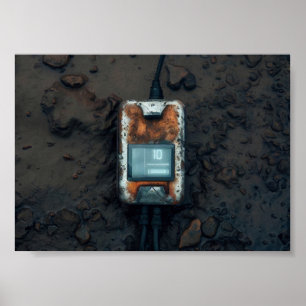 Post Apocalyptic Futuristic Technology Poster