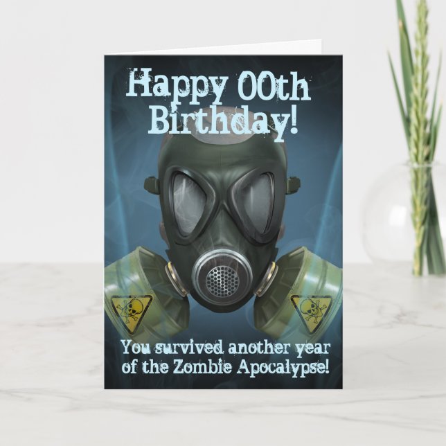 Post-Apocalyptic Gas Mask Card (Front)