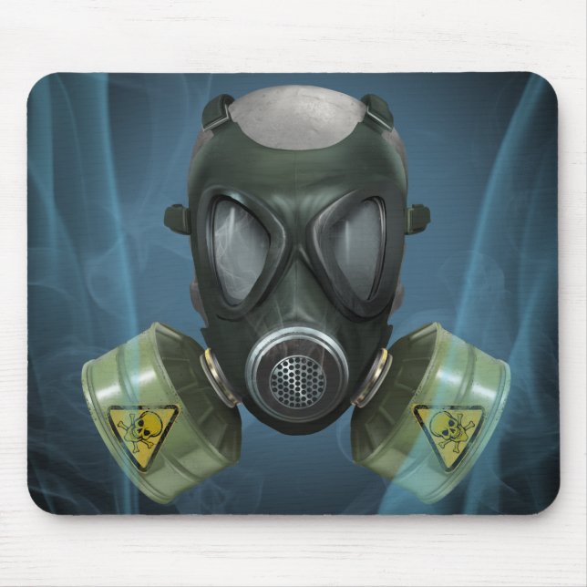 Post-Apocalyptic Gas Mask Mouse Mat (Front)