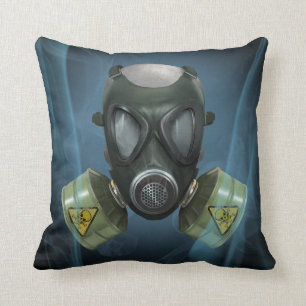 Post-Apocalyptic Gasmask Cushion