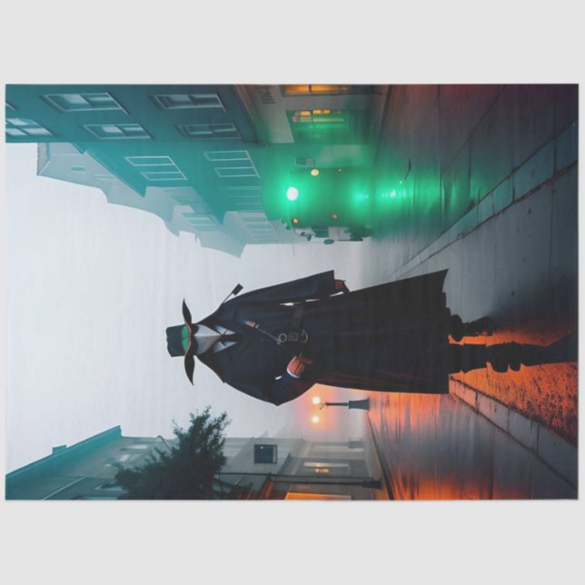 Post Apocalyptic Modern Day Plague Doctor with Fog Tissue Paper (Front)