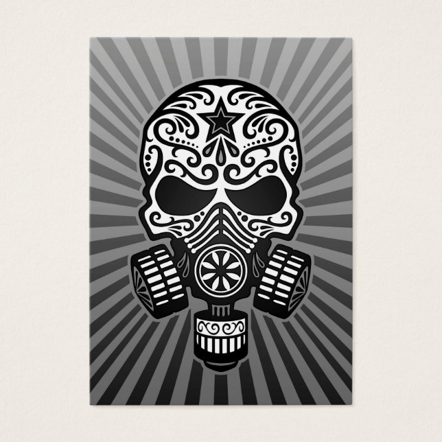 Post Apocalyptic Sugar Skull, grey (Front)