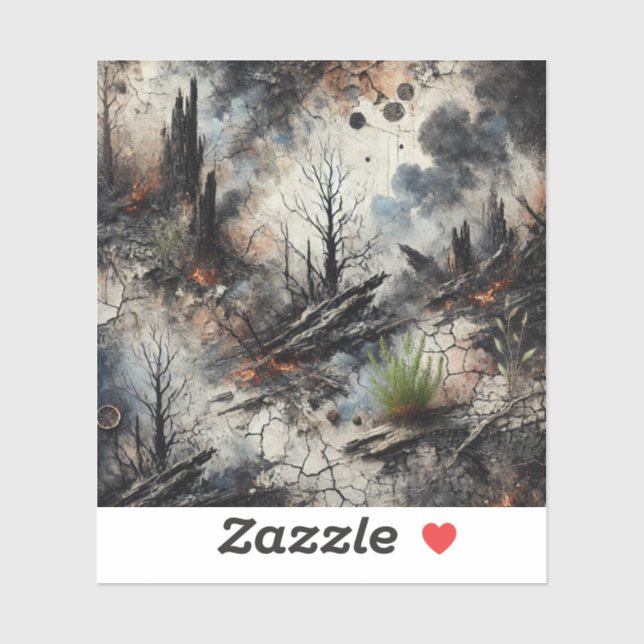 Post-Apocalyptic Wildfire Vinyl Sticker (Sheet)