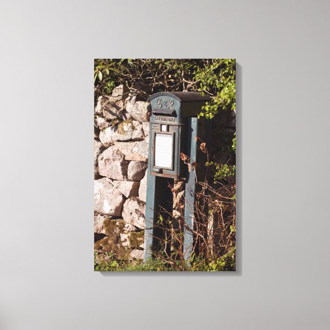 Post Box Eskdale Cumbria Canvas Print (Front)