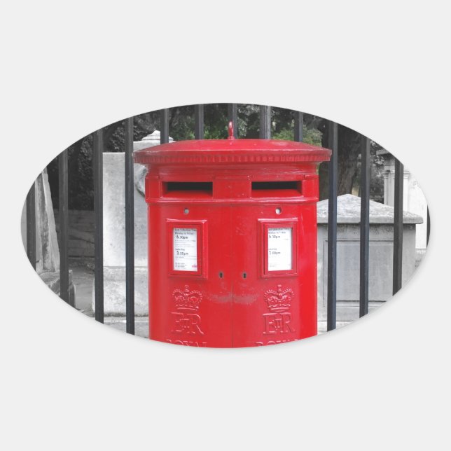Post Box Oval Sticker (Front)