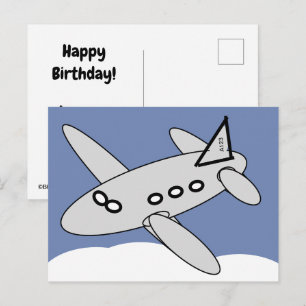 Post Card - Aeroplane Flying over Clouds