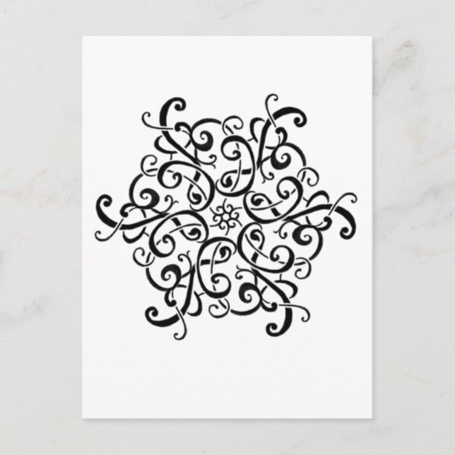 Post Card-Black and White Design Postcard (Front)