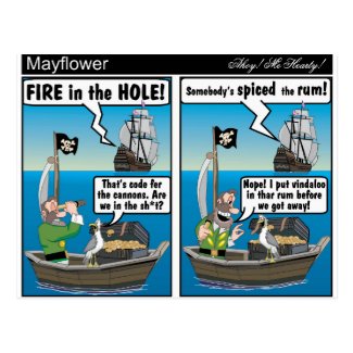 Post Card 'FIRE IN THE HOLE!'