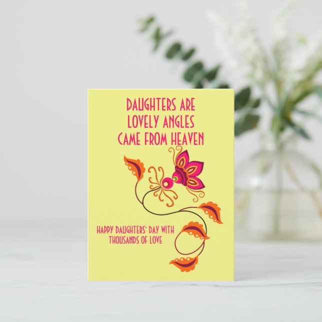 POST CARD FOR DAUGHTERS DAY (Standing Front)