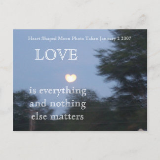 Post card Heart shaped moon