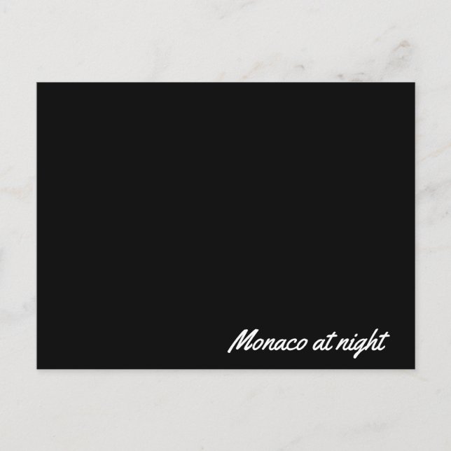 Post card Monaco at night (Front)