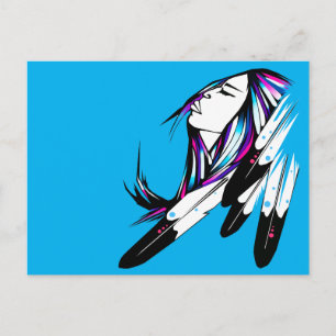 Post card Native American Woman