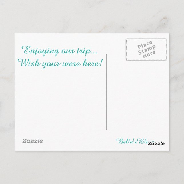 Post Card of the Ocean and Vacations. (Back)