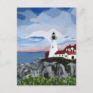 Post Card: Portland Head Light painting Postcard