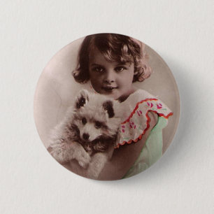 Post Card Romantic 6 Cm Round Badge