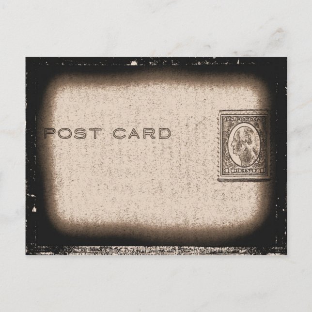 "Post Card" (Sepia) Postcard (Front)