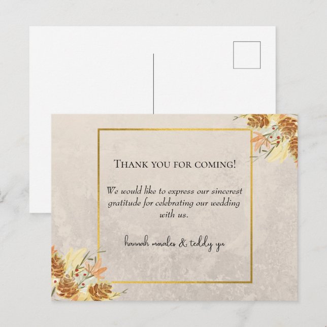 Post Card Thank you for coming! (Front/Back)