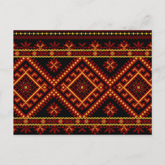 Post Card Ukrainian Cross Stitch Embroidery