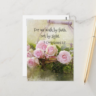 Post Card Walk By Faith Not Sight Scripture