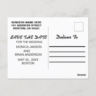 Post Card, Wedding post card, Wedding invitation Postcard