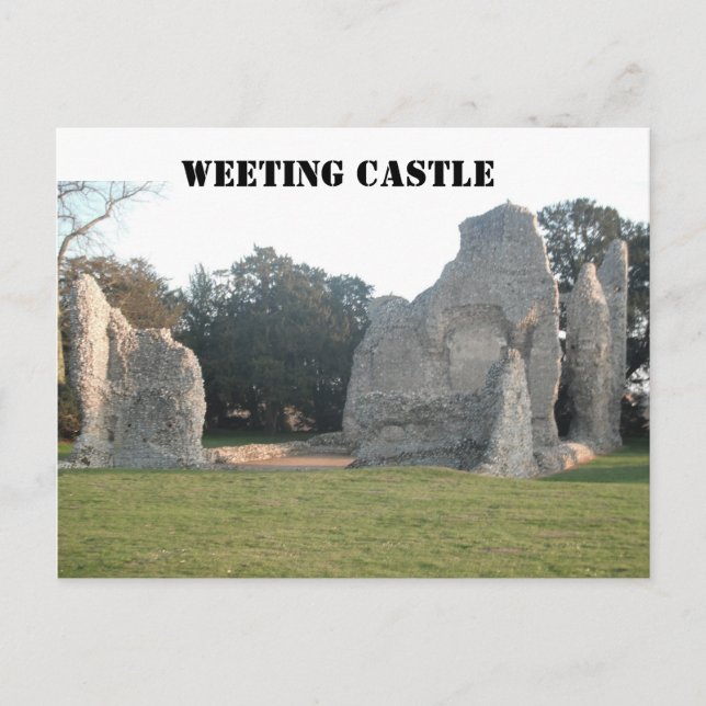 Post Card Weeting Castle Weeting Norfolk England (Front)