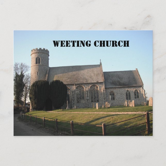 Post Card Weeting Church Weeting Norfolk England (Front)